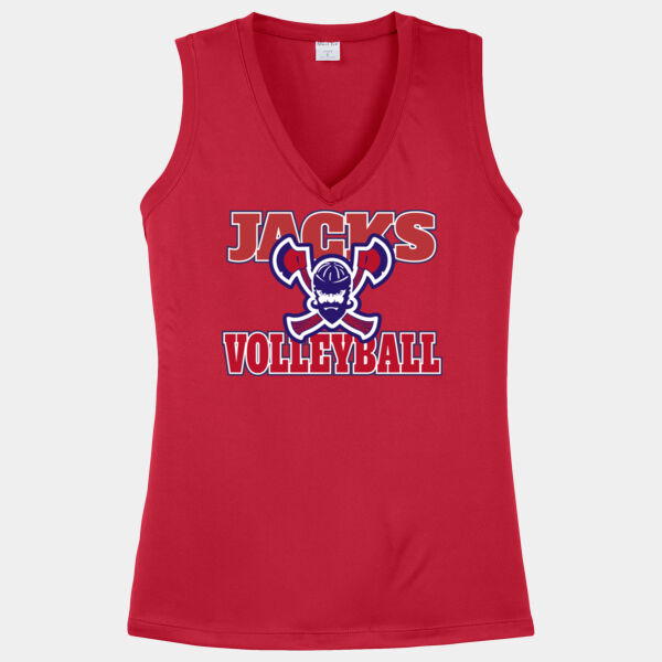 NT JACKS Volleyball - Ladies Sleeveless PosiCharge ® Competitor V Neck Tee Thumbnail