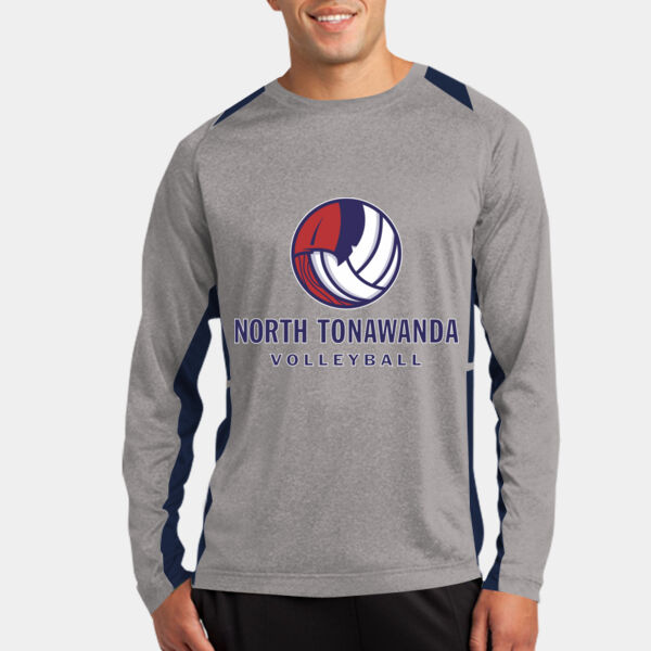 NT Volleyball - Long Sleeve Heather Colorblock Contender  Tee Thumbnail