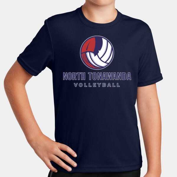 NT Volleyball w/ Name & # - Youth PosiCharge ® RacerMesh® Tee Thumbnail